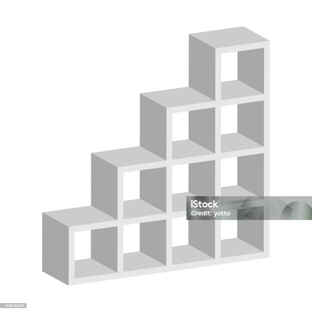 Staircase Type Open Rack Isolated Vector Illustration Stock ...