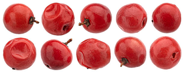 istock Red peppercorn, red pepper isolated on white, full depth of field 1438227526