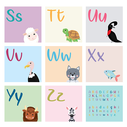 Funny Animal Letter From S To Z Stock Illustration - Download Image Now -  Alphabet, Animal, Animals In The Wild - iStock
