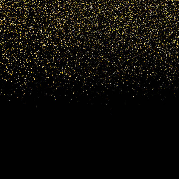 金の星のドットはテクスチャ紙吹雪の背景を散らします - glitter点のイラスト素材／クリップアート素材／マンガ素材／アイコン素材