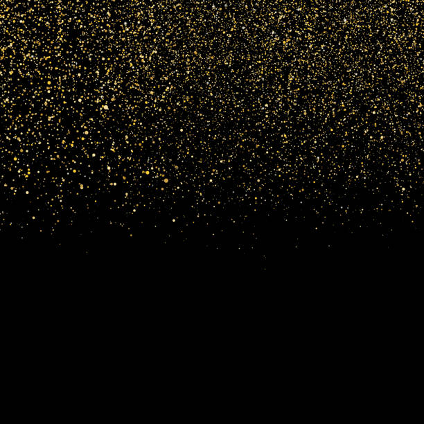 ilustrações de stock, clip art, desenhos animados e ícones de gold stars dots scatter texture confetti background - glitter