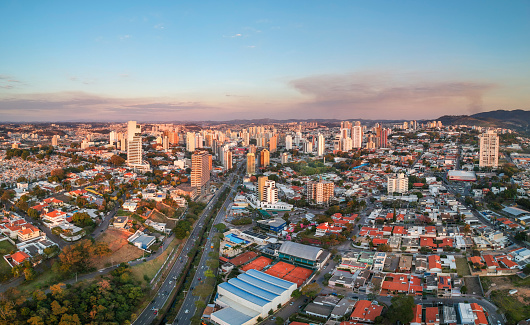 Jundiai panorama aerial view avenue nove de julho