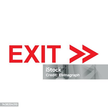istock exit sign door or parking area right direction icon vector 1438254310