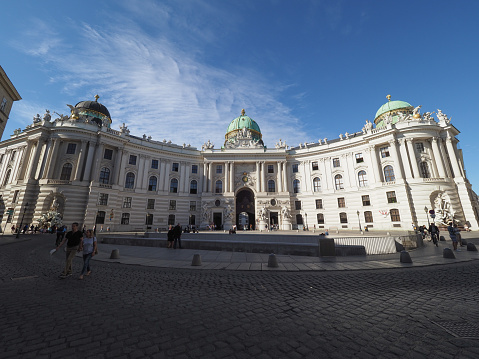 VIENNA, AUSTRIA - CIRCA SEPTEMBER 2022: People at Hofburg former imperial palace