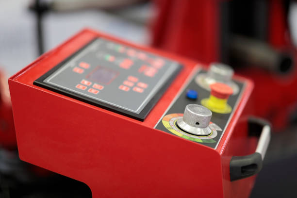 istock control console of metal cutting band saw machine 1438260059