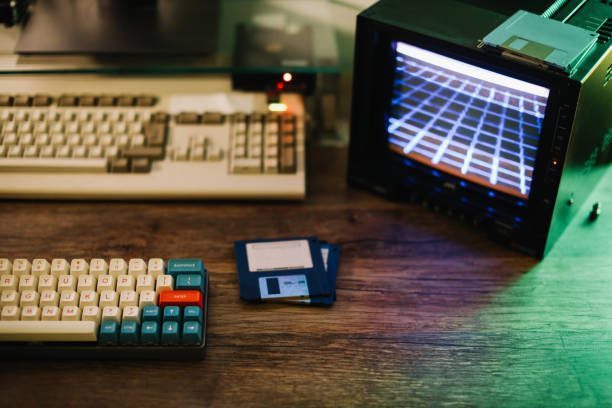 istock mechanical keyboard and floppy disks 1438264032