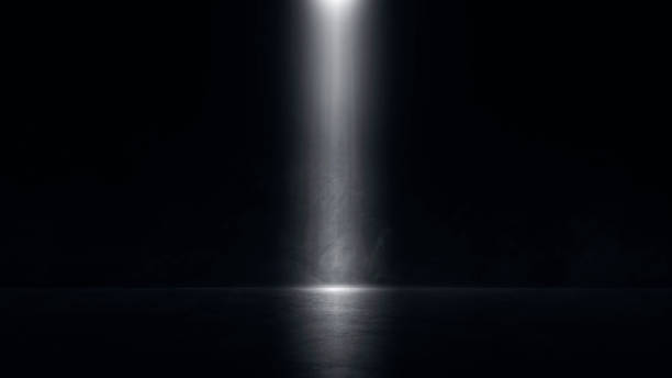 istock Empty dark abstract dark blue background, Rays of neon light in the dark, spotlights, and a studio room with smoke float up the interior texture for the display products wall set. 1438266726