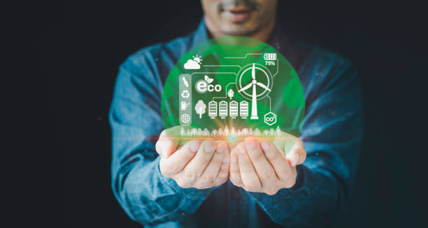 istock Offset by planting trees, reduce CO2 emissions and carbon footprint to limit global warming and climate change Sustainable development and green business based on renewable energy electric transport 1438266750