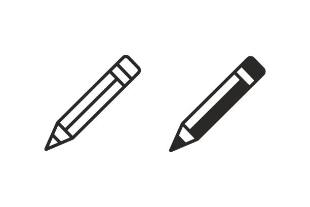 ikona tužky - grafit stock ilustrace