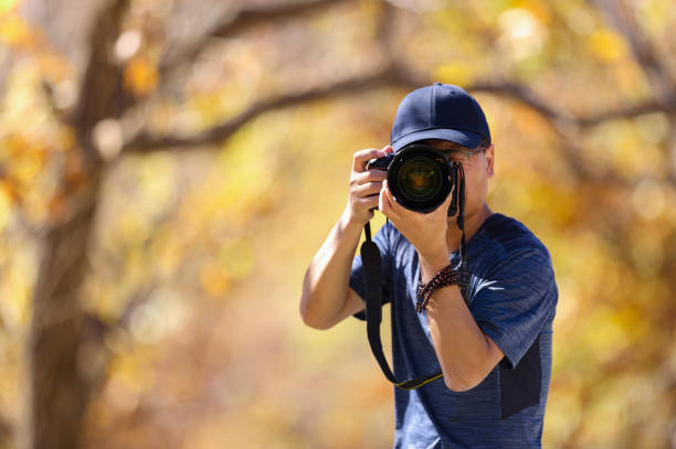 istock Front Portrait of Photographer at Work 1438274218