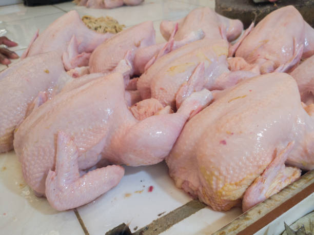 fresh chicken meat sold in traditional markets