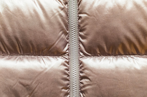 Partial close-up of down jacket