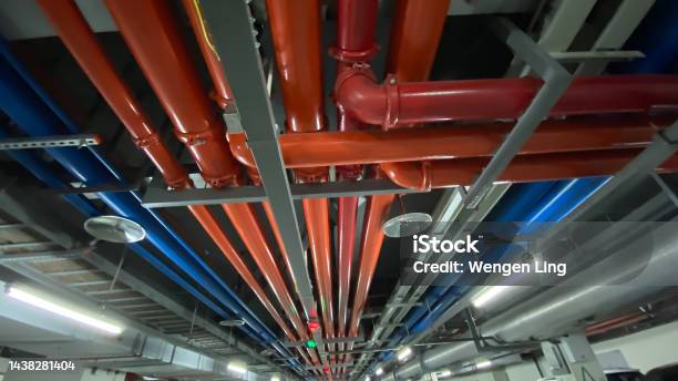 Fire Protection Facilities Stock Photo - Download Image Now - Accidents and Disasters, Business Finance and Industry, Ceiling