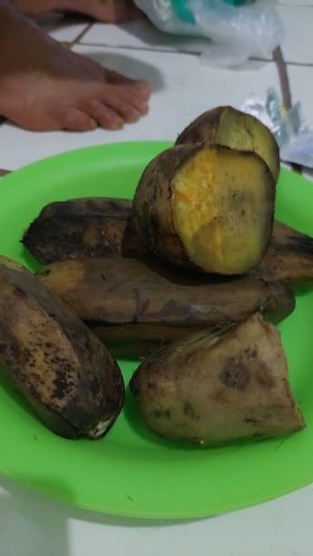 istock Boiled sweet potatoes and bananas 1438282567