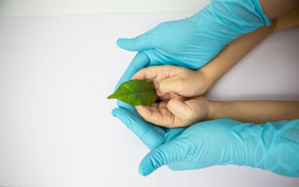 istock Concept, Scientist and kid save the world. 1438283971