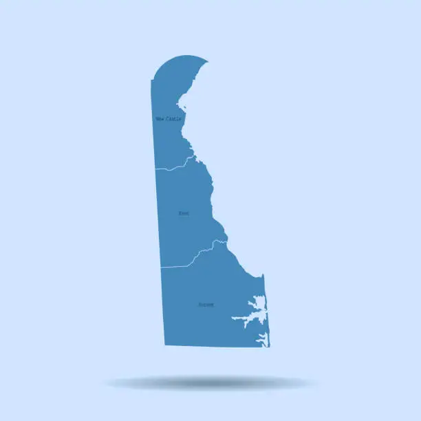 Vector illustration of Delaware map