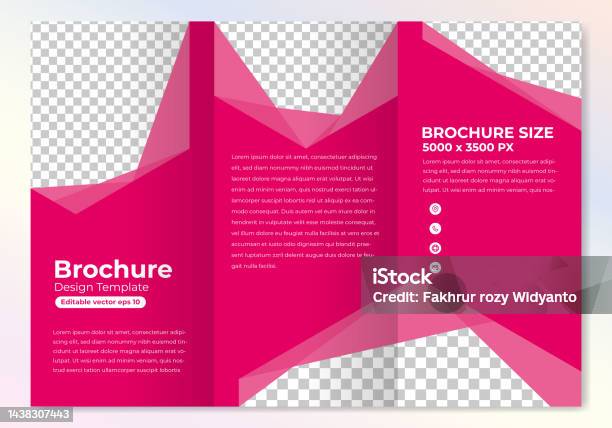 Brochure Gradient Example Brochure Design Template With Cool Gradient Color Stock Illustration ...
