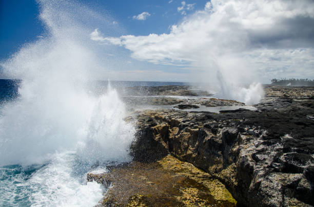 istock Alofaaga Blowholes under the sunlight and a blue cloudy sky in Samoa 1438315355