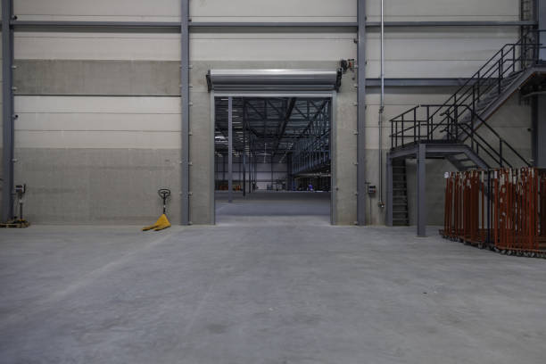 istock Closeup shot of an empty warehouse 1438316658