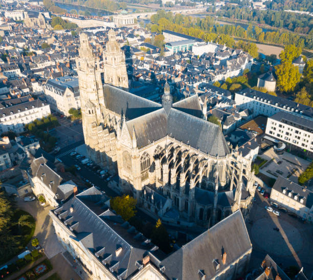 istock Aerial view on Tours Cathedral 1438316771