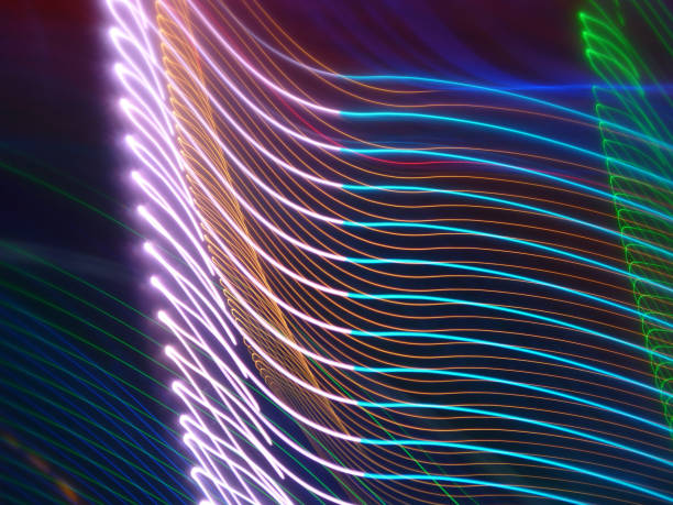istock Progressive rhythmic neon curved lines for wallpapers and backgrounds 1438317463