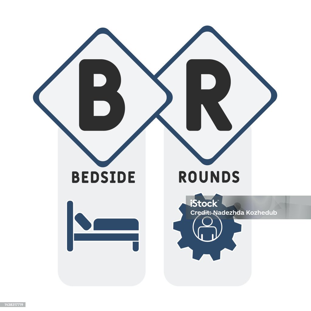 Bedside Rounding Icon Br Bedside Rounds Acronym Stock Illustration - Download Image Now ...