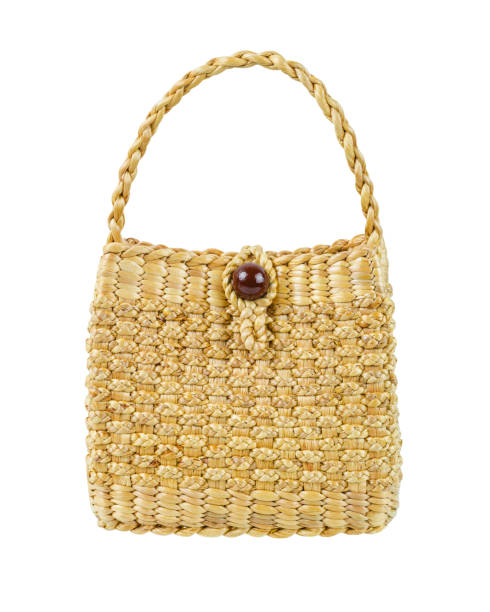 istock Handbag made from dry Water hyacinth isolated on white background, Save clipping path. 1438318581