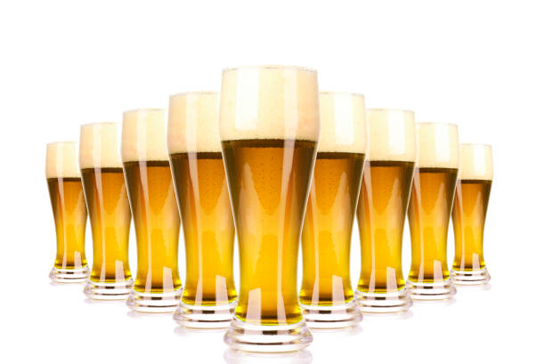 istock Frosty glass of beer with foam isolated 1438322443