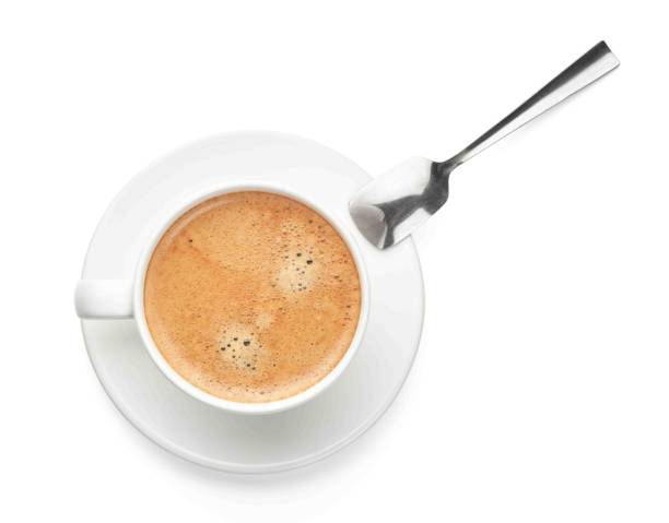istock A cup of coffee on a white background. 1438323806