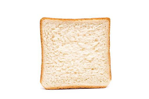 Toast bread on white background