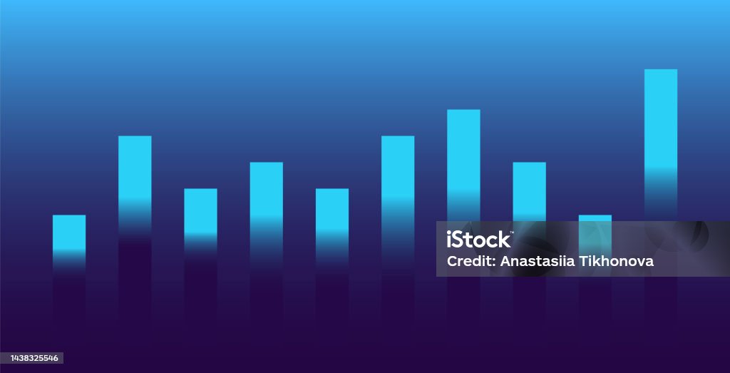 Chart Background Gradient Chart On A Gradient Background Stock Illustration - Download Image Now ...