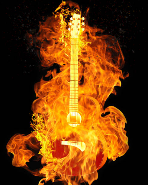 istock Burning electric guitar 1438333239