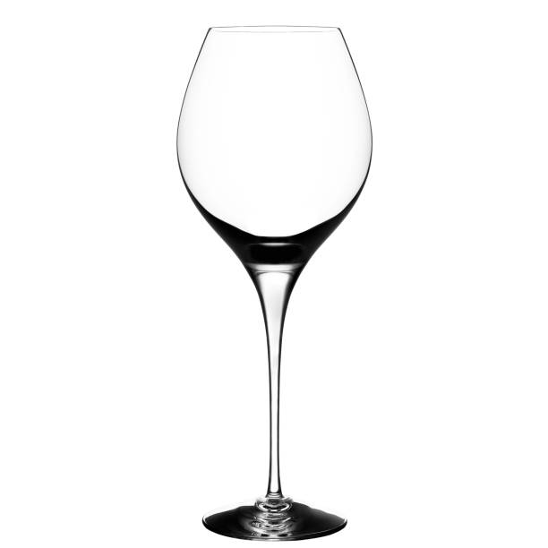 Empty wine glass. isolated stock photo