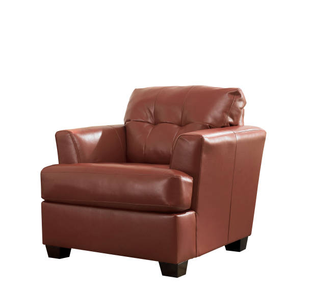 istock Classic Brown leather armchair isolated 1438336367