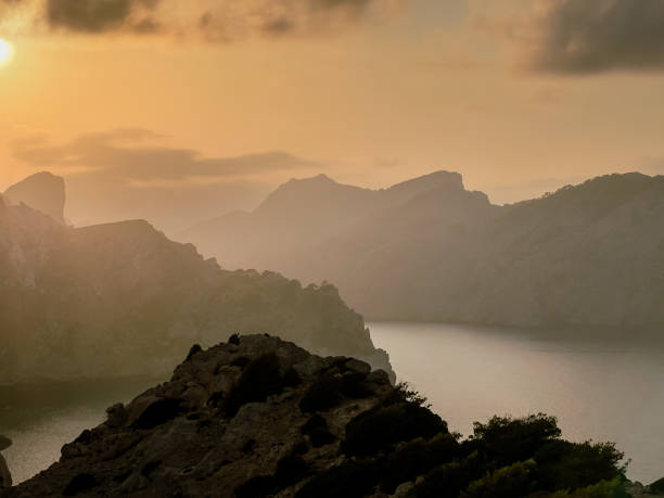 Wonderful landscape at sunset in Northern part of Mallorca
