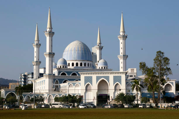 Moschea del sultano Ahmad Shah 1 a Kuantan, Pahang, Malesia. - foto stock