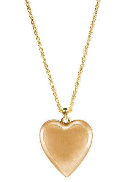 istock Golden heart pendant 1438338875
