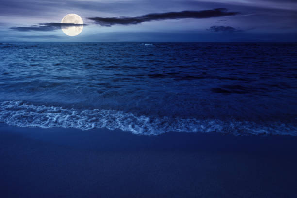 istock minimalistic seascape in summer at night 1438339353