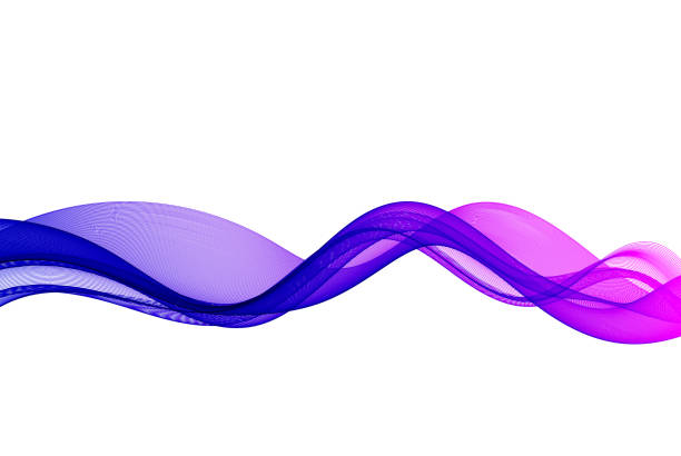 istock Abstract background of horizontal lines of pink blue vector wave on a white background 1438339830