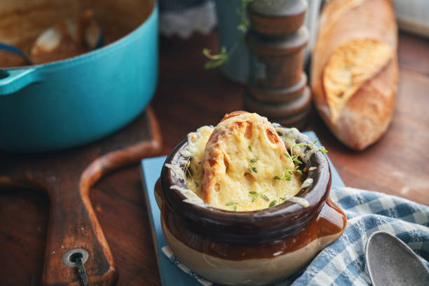 istock French Onion Soup with Baked Cheese 1438339928