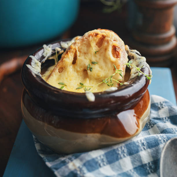 istock French Onion Soup with Baked Cheese 1438339929