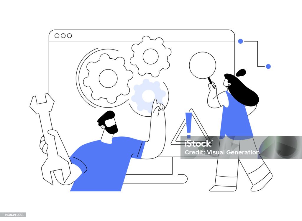 Computer Troubleshooting Abstract Concept Vector Illustration Stock ...