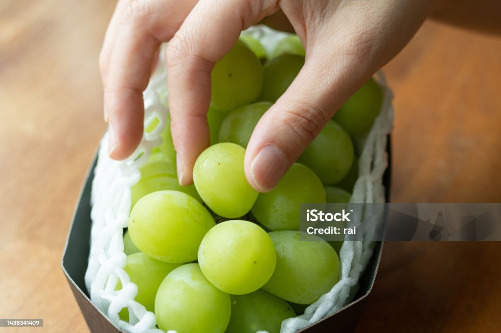 Delicious Shine Muscat Grape Stock Photo