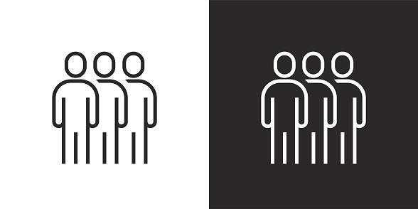 Group of people or group of users or friends, vector, icon