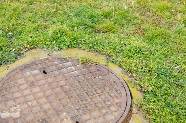 istock High angle shot of an old rusty metal drain lid 1438350798