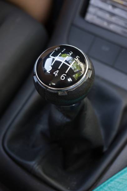 istock Vertical closeup shot of a gear stick 1438351150
