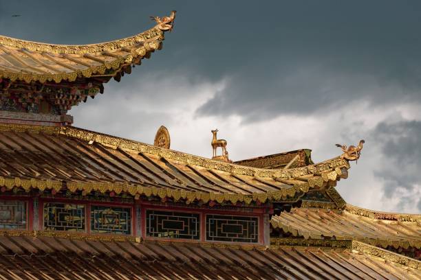 techo de la fortaleza de jiayuguan en china - jiankou fotografías e imágenes de stock