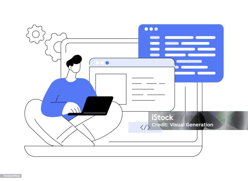 Development Abstract Web Development Abstract Concept Vector Illustration Stock Illustration ...