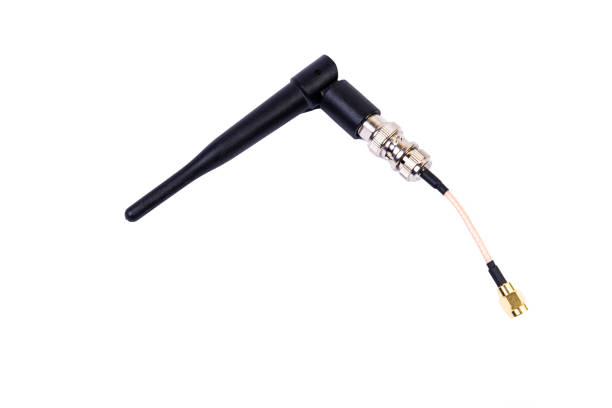 istock Antennas for wifi hotspot for router isolated on white 1438362026