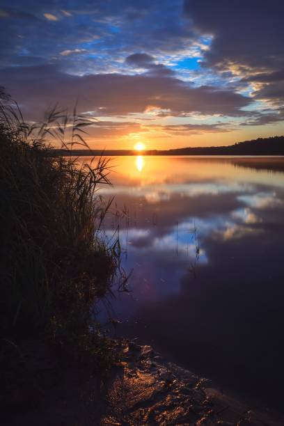 istock Sunrise on the lake. 1438364814